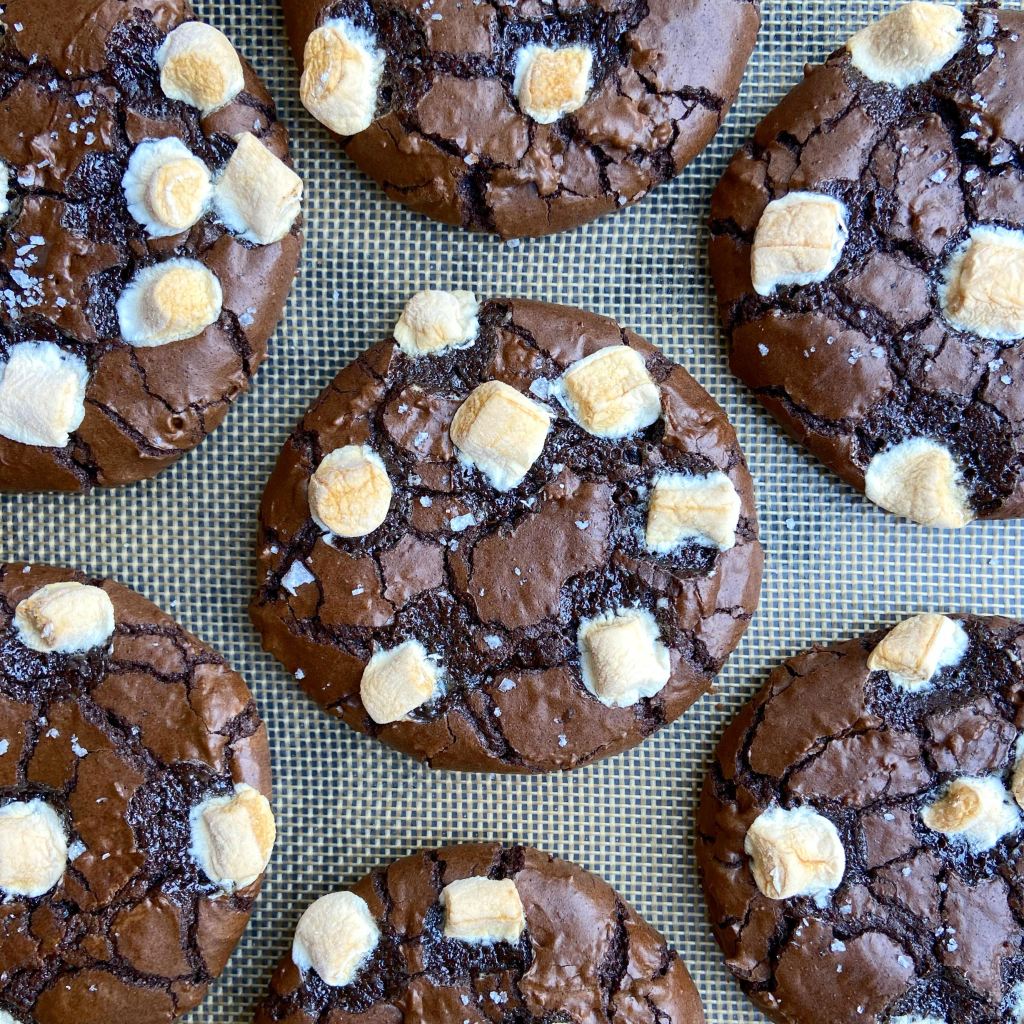 Chocolate Brownie Marshmallow Cookies