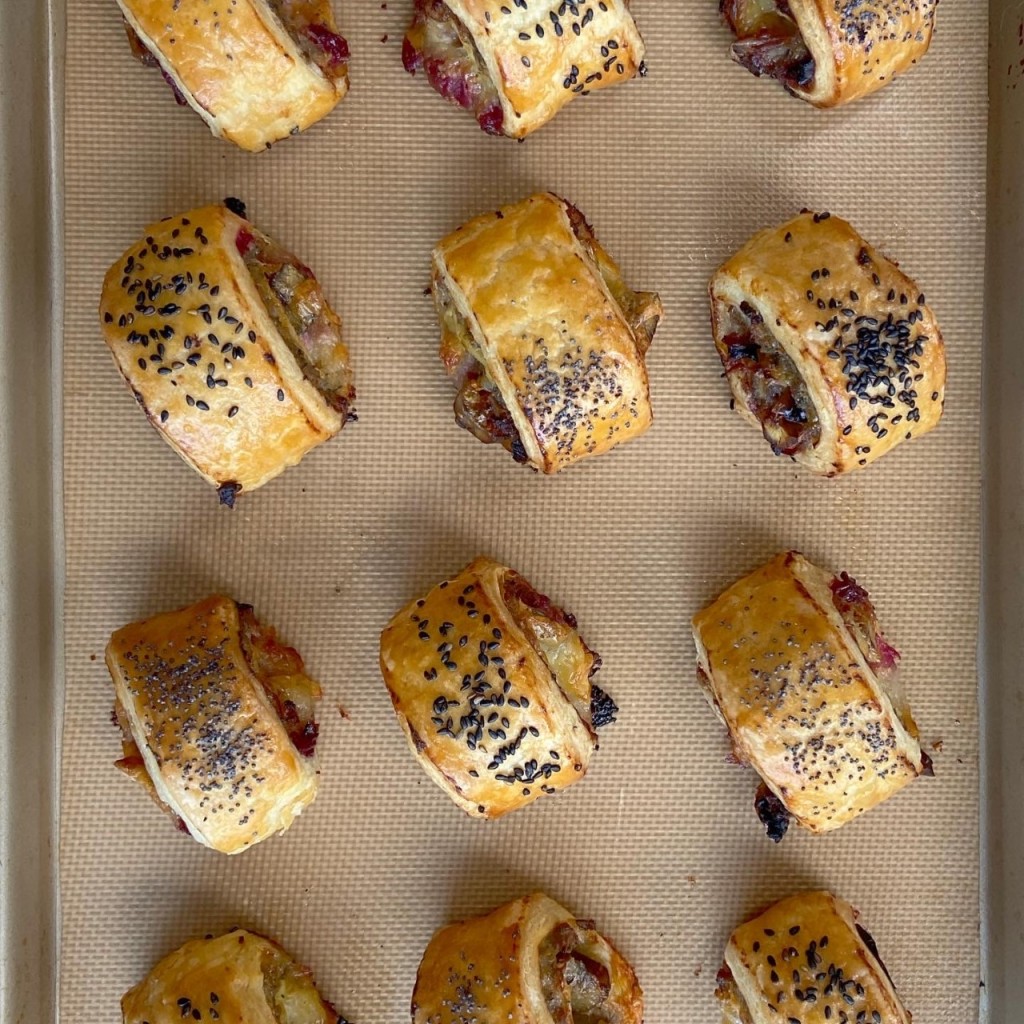 Cranberry, Brie and Chestnut Sausage Roll
